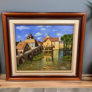 CUADRO OLEO/ Réplica de "El Puente de Moret"