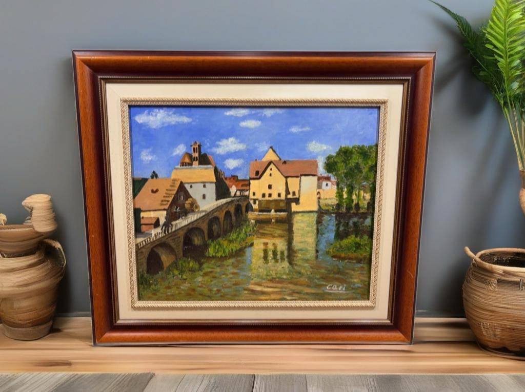 CUADRO OLEO/ Réplica de "El Puente de Moret"