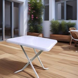 MESA AUXILIAR BLANCA PLEGABLE
