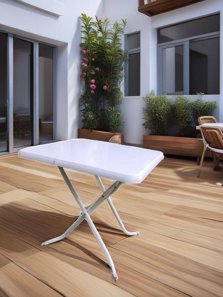 MESA AUXILIAR BLANCA PLEGABLE