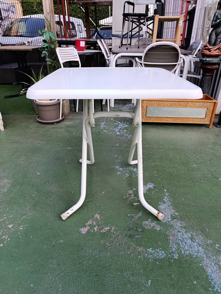 MESA AUXILIAR BLANCA PLEGABLE - Imagen 2