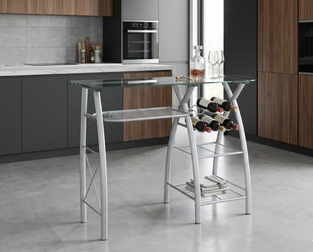 MESA DE COCINA CON BOTELLERO