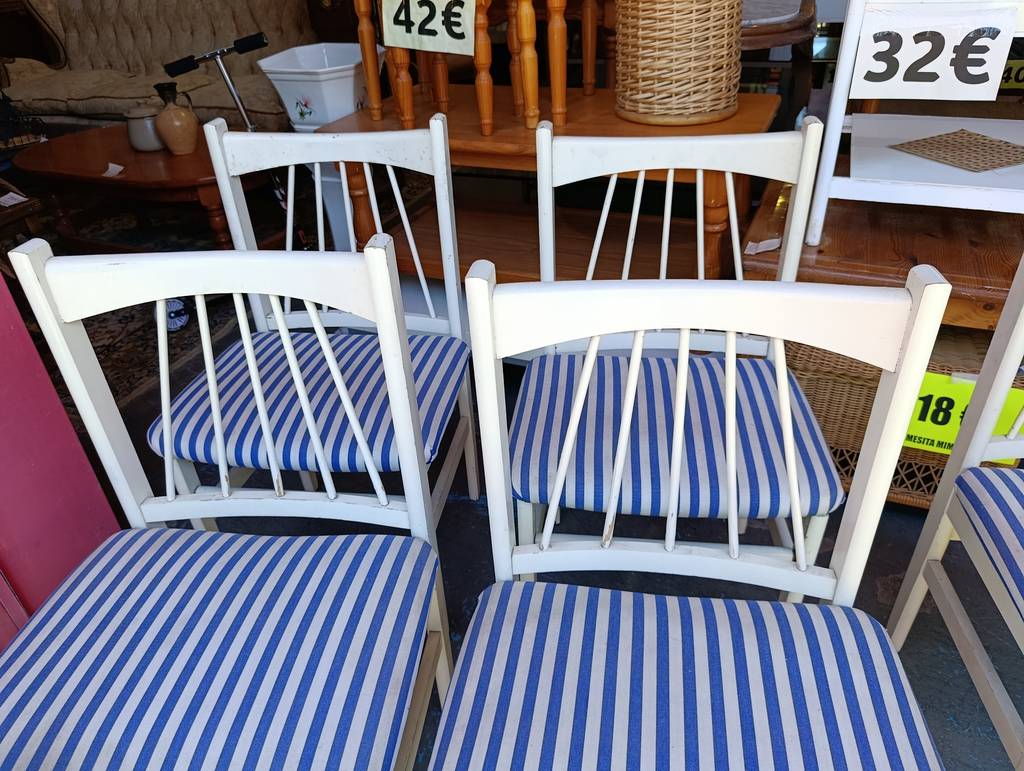 CONJUNTO DE 5 SILLAS A RAYAS - Imagen 5