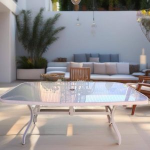 MESA RECTANGULAR CRISTAL TEMPLADO