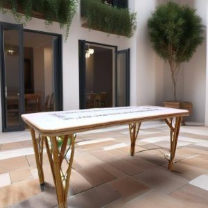 MESA RECTANGULAR/ESTRUCTURA BAMBÚ