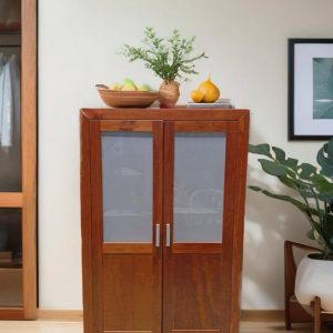 VITRINA CON PUERTAS DE CRISTAL OPACO