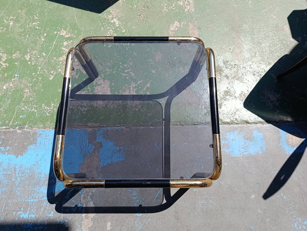 MESA VINTAGE AÑOS 80 /CRISTAL NEGRO - Imagen 3