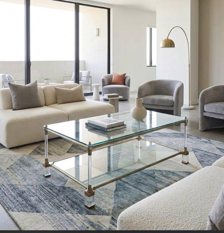 MESA DE CENTRO RECTANGULAR CRISTAL