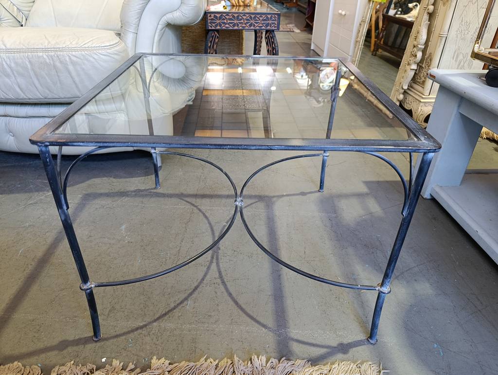 MESA DE CENTRO FORJA Y CRISTAL - Imagen 2