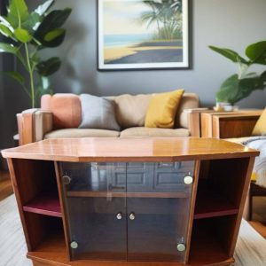 MUEBLE TV CON VITRINA