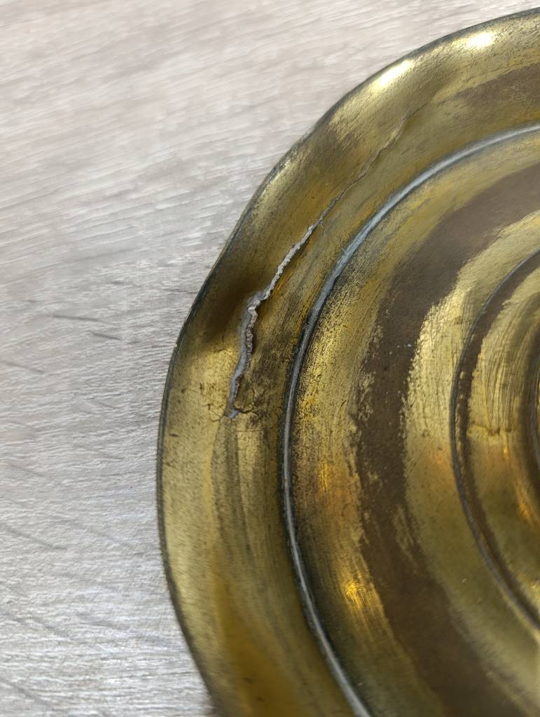 LÁMPARA DE ACEITE DE BRONCE DE 4 CAÑOS - Imagen 6