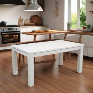 MESA BLANCA RECTANGULAR