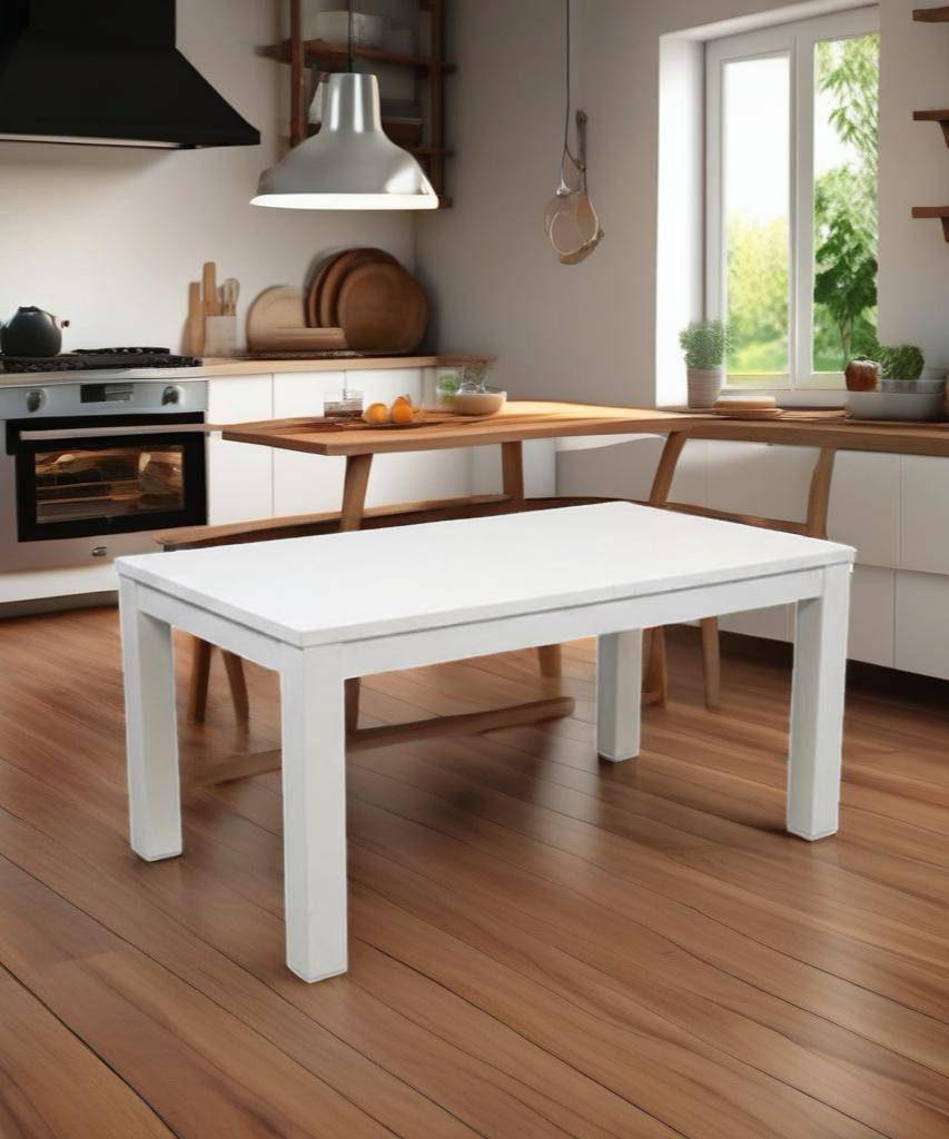 MESA BLANCA RECTANGULAR