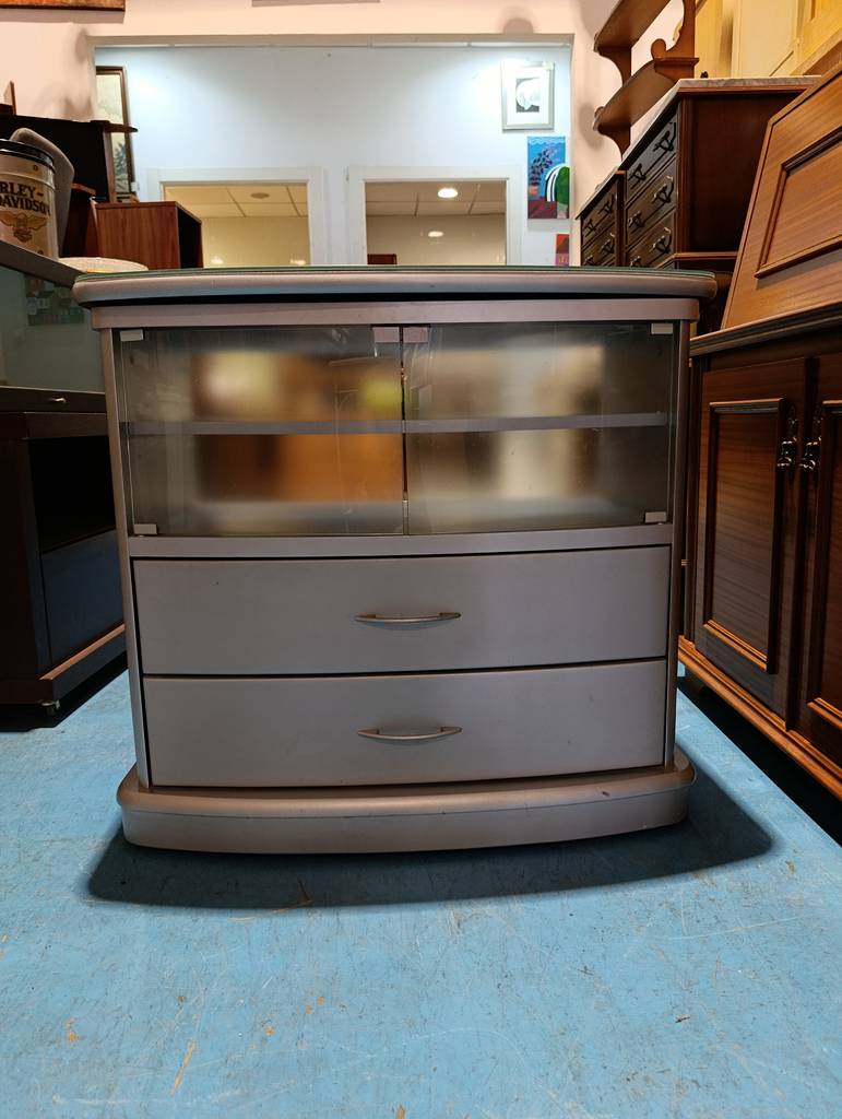 MUEBLE TV / AUXILIAR GRIS PLATA - Imagen 2