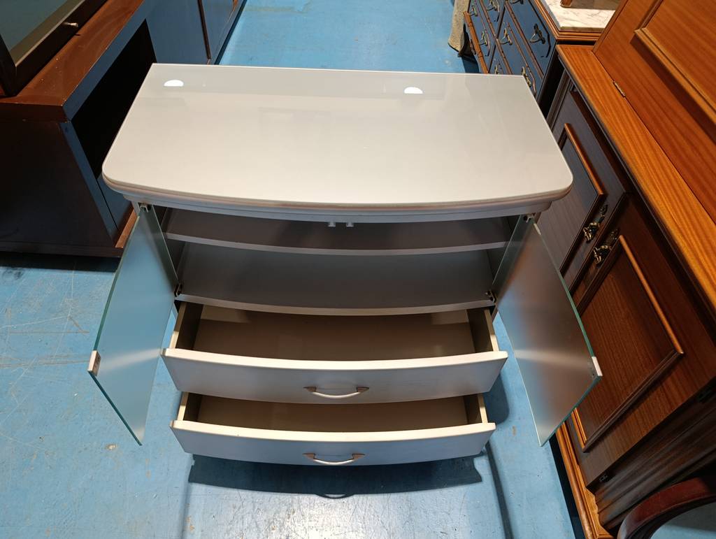 MUEBLE TV / AUXILIAR GRIS PLATA - Imagen 3