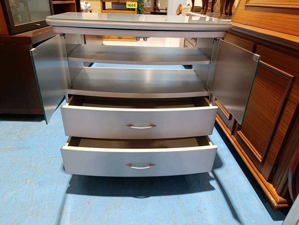 MUEBLE TV / AUXILIAR GRIS PLATA - Imagen 4