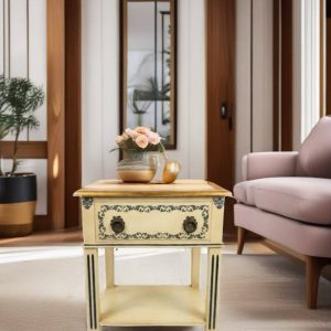 MUEBLE AUXILIAR VINTAGE CREMA