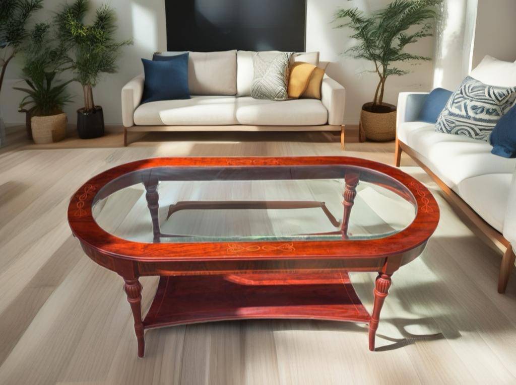 MESA DE CENTRO OVALADA