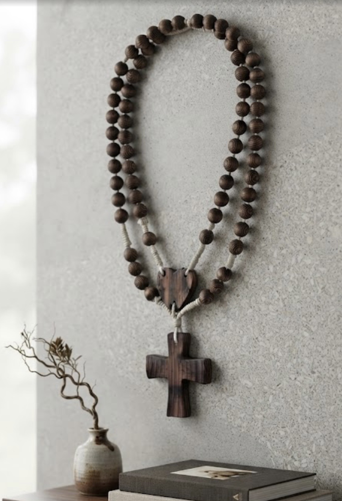 ROSARIO DE PARED/ MADERA ARTESANAL