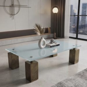 MESA DE CENTRO BAJA CRISTAL TEMPLADO