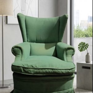 SILLÓN OREJERO VINTAGE VERDE