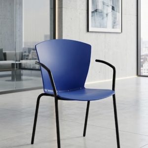 SILLA DE OFICINA FIJA AZUL