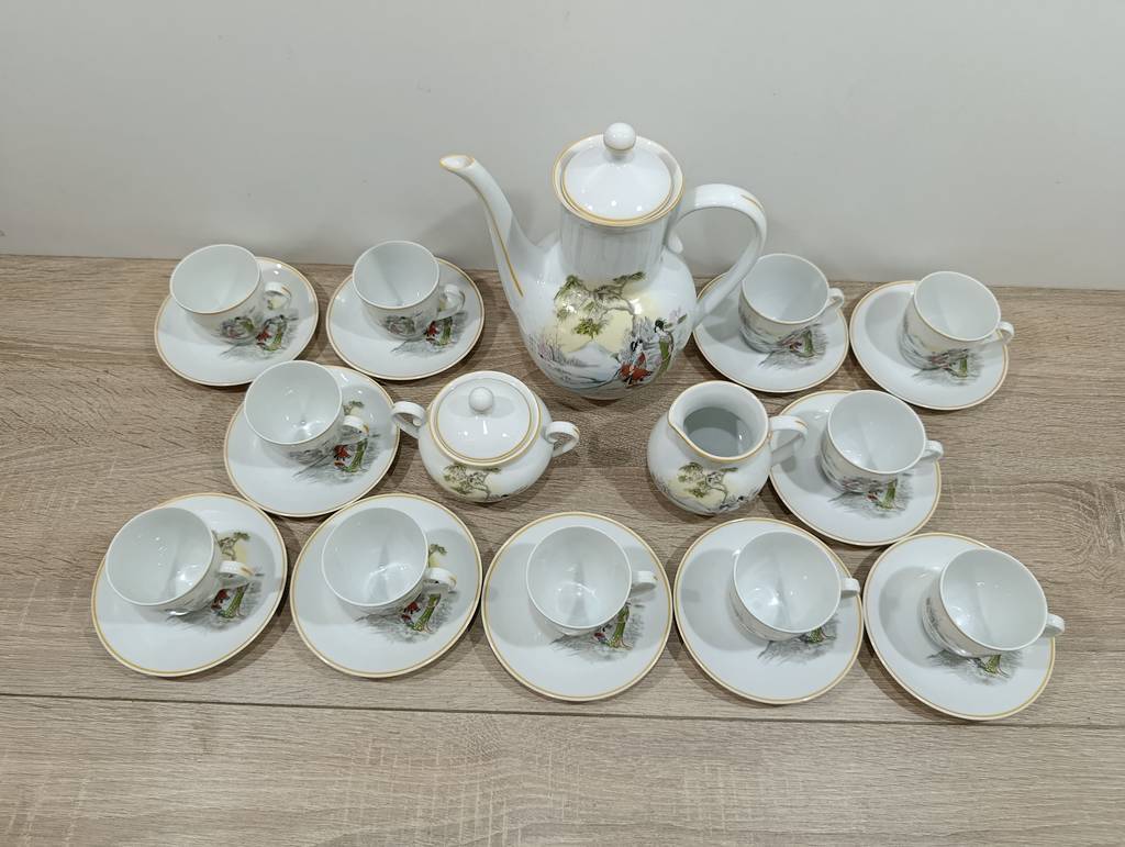 JUEGO DE CAFE PORCELANA ORIENTAL (14 PIEZAS) - Imagen 2