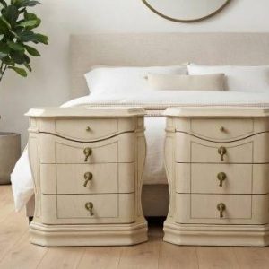 PAREJA MESITAS DE NOCHE VINTAGE BEIGE