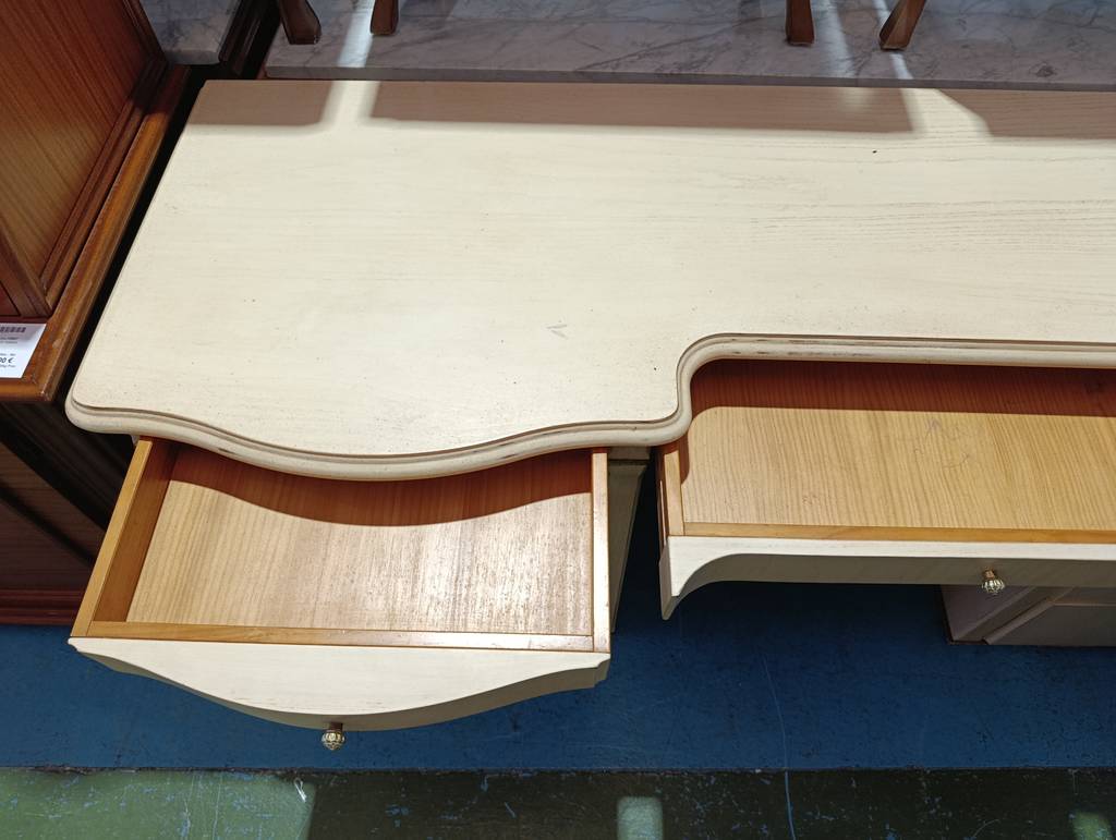 ESCRITORIO CLÁSICO VINTAGE DOBLE CAJONERA - Imagen 4