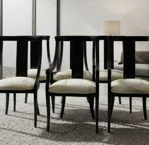 CONJUNTO 6 SILLAS NEGRAS COMEDOR