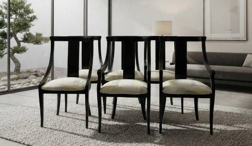 CONJUNTO 6 SILLAS NEGRAS COMEDOR