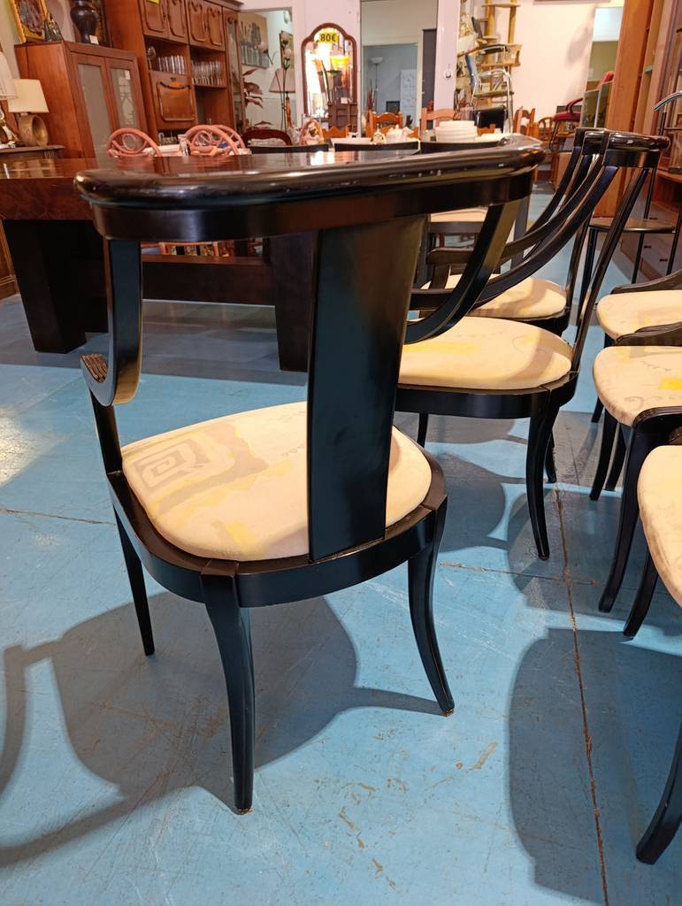 CONJUNTO 6 SILLAS NEGRAS COMEDOR - Imagen 5