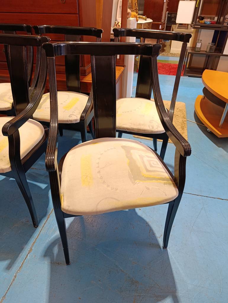 CONJUNTO 6 SILLAS NEGRAS COMEDOR - Imagen 6
