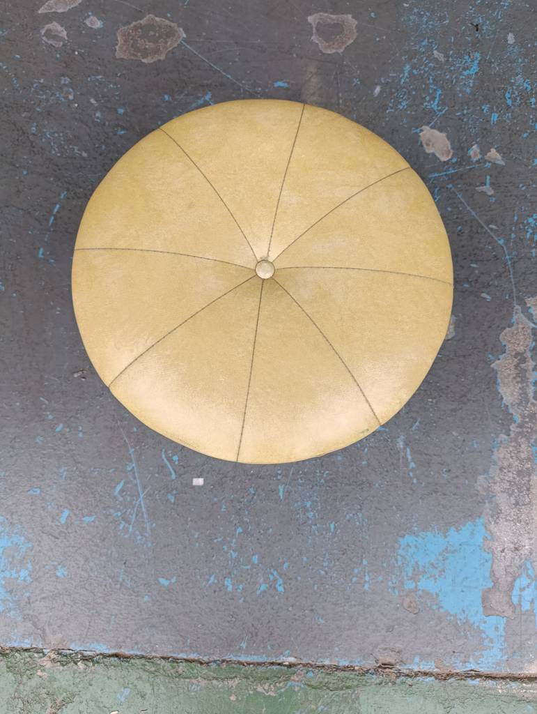 PUFF CILINDRICO VINTAGE BEIGE - Imagen 3