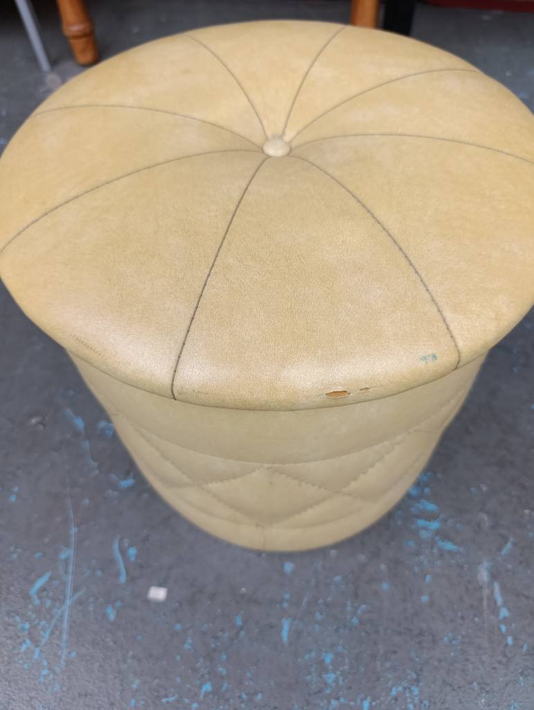 PUFF CILINDRICO VINTAGE BEIGE - Imagen 4