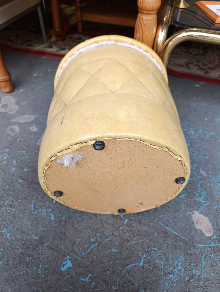 PUFF CILINDRICO VINTAGE BEIGE - Imagen 6