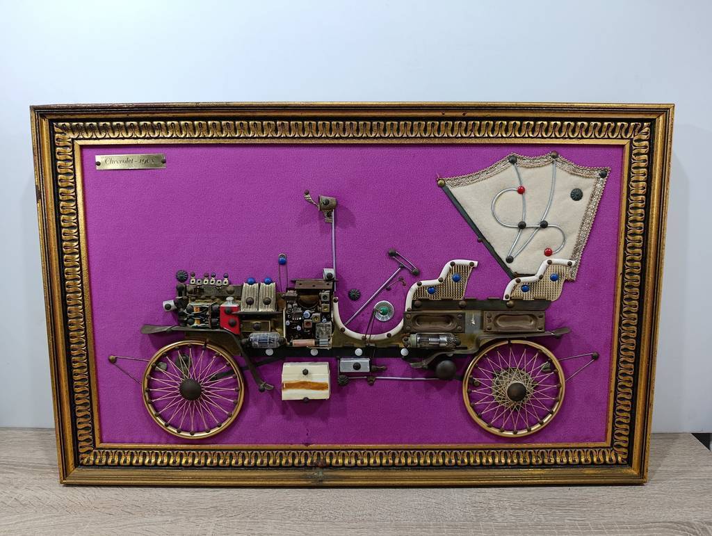 CUADRO ARTE Steampunk/ COCHE ANTIGUO(Chevrolet 1911) - Imagen 3