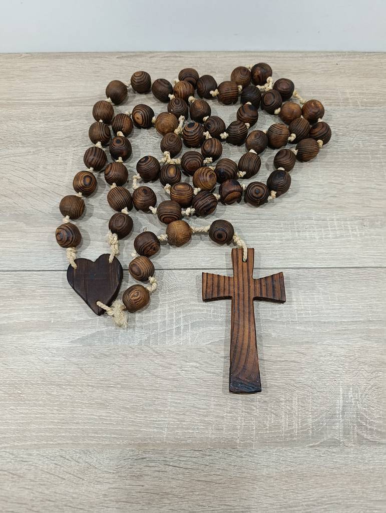 ROSARIO DE PARED/ MADERA ARTESANAL - Imagen 2