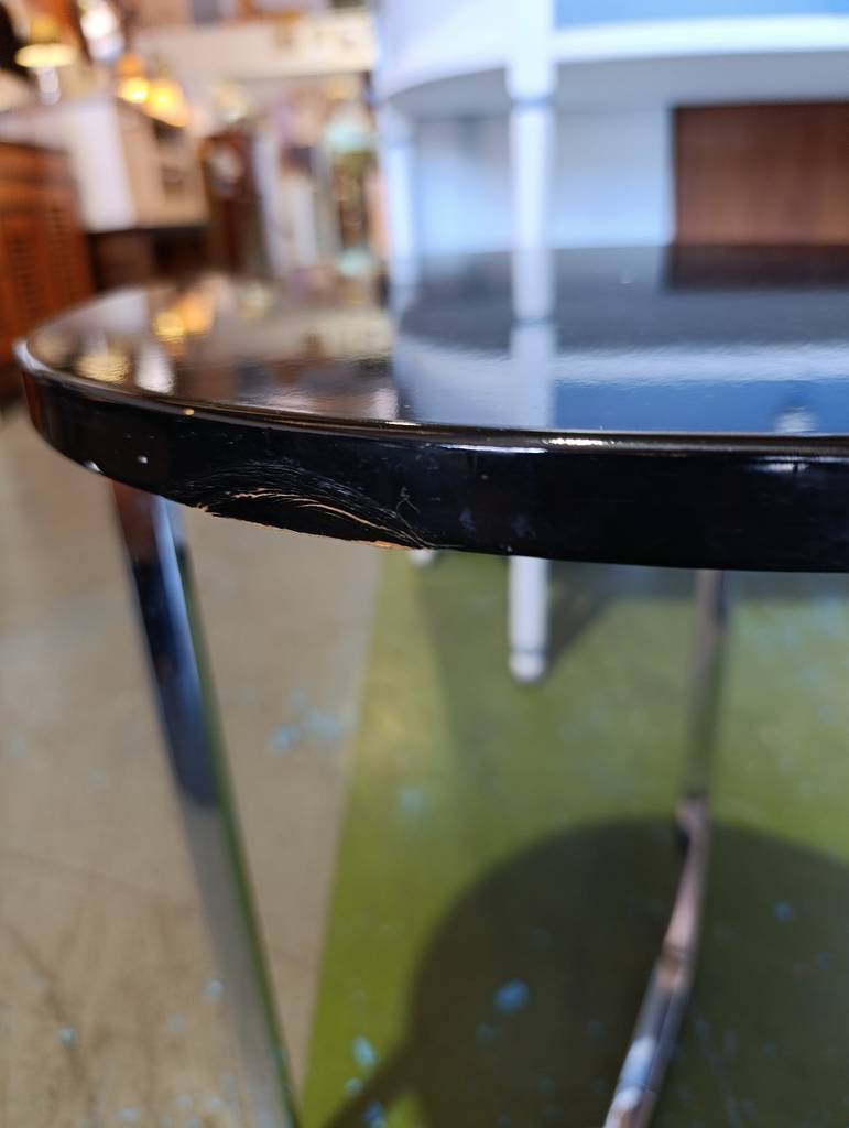 MESA AUXILIAR SOBRE MADERA COLOR NEGRO - Imagen 5