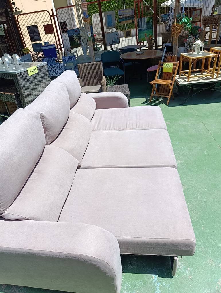 SOFÁ CAMA CHAISE LONGUE ROSA PALO CON ARCÓN - Imagen 7