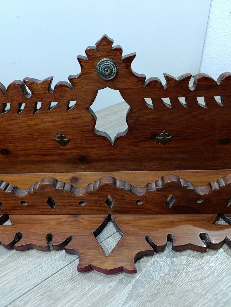 PERCHERO/ ESTANTE DE MADERA VINTAGE - Imagen 6