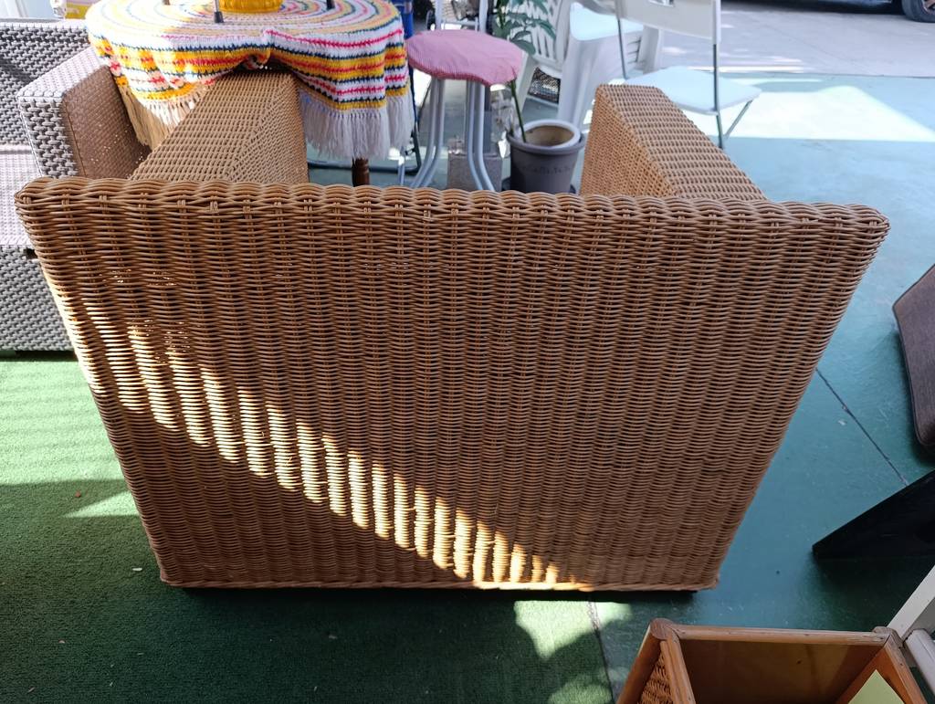 SILLÓN DE RATÁN Y MIMBRE CON COJINES - Imagen 6