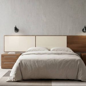 CONJUNTO DE CABECERO Y 2 MESITAS DE NOCHE