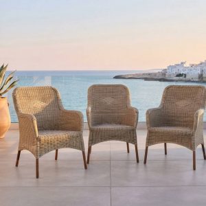 JUEGO DE 3 SILLONES DE MIMBRE