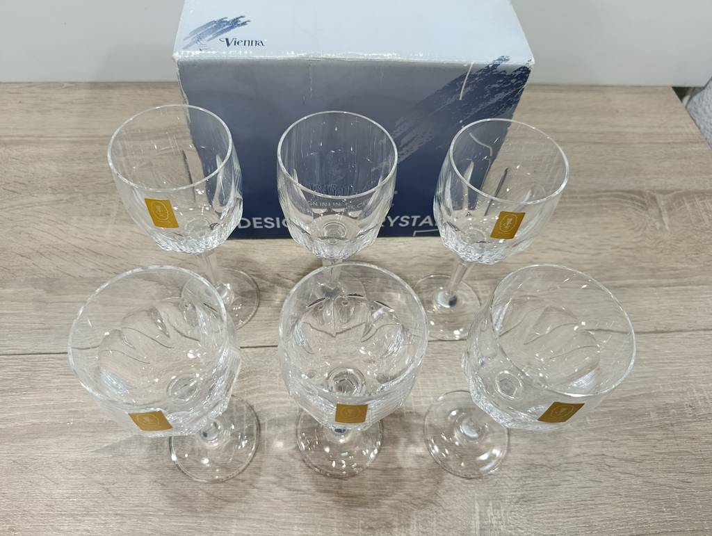 JUEGO DE COPAS CRISTAL TALLADO (6 UND) - Imagen 3
