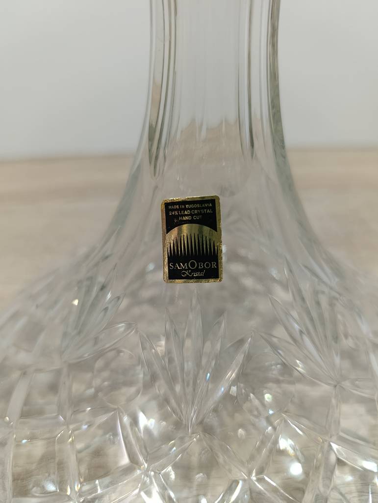 DECANTADOR / BOTELLA DE CRISTAL TALLADO - Imagen 7