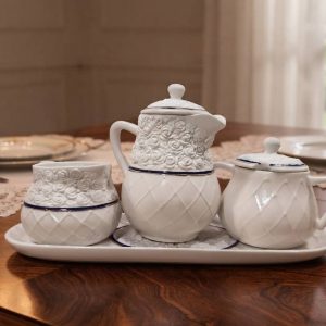 JUEGO DE CAFÉ / TÉ PORCELANA (4 PIEZAS)