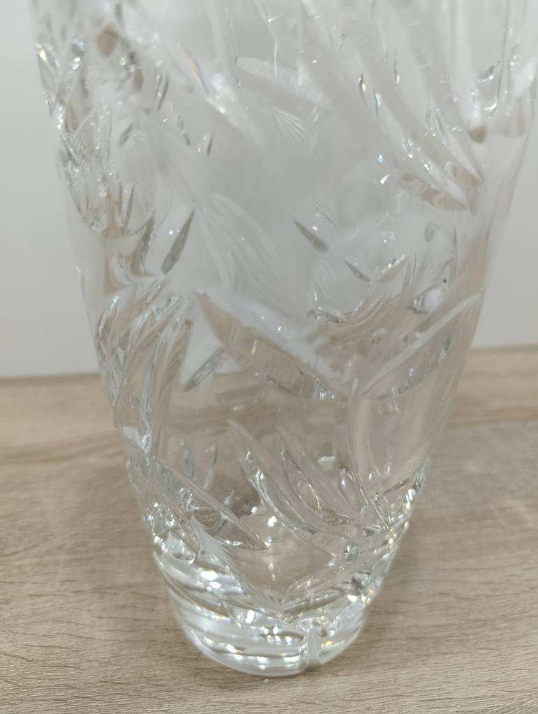 JARRÓN VINTAGE CRISTAL TALLADO - Imagen 4