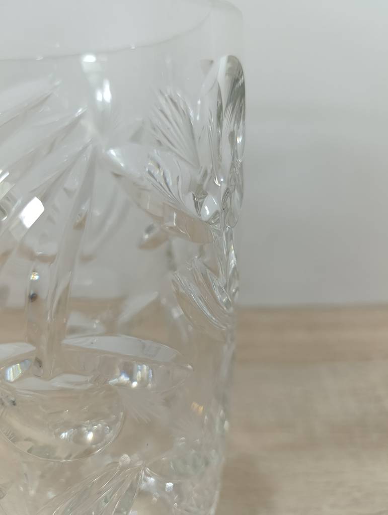 JARRÓN VINTAGE CRISTAL TALLADO - Imagen 7
