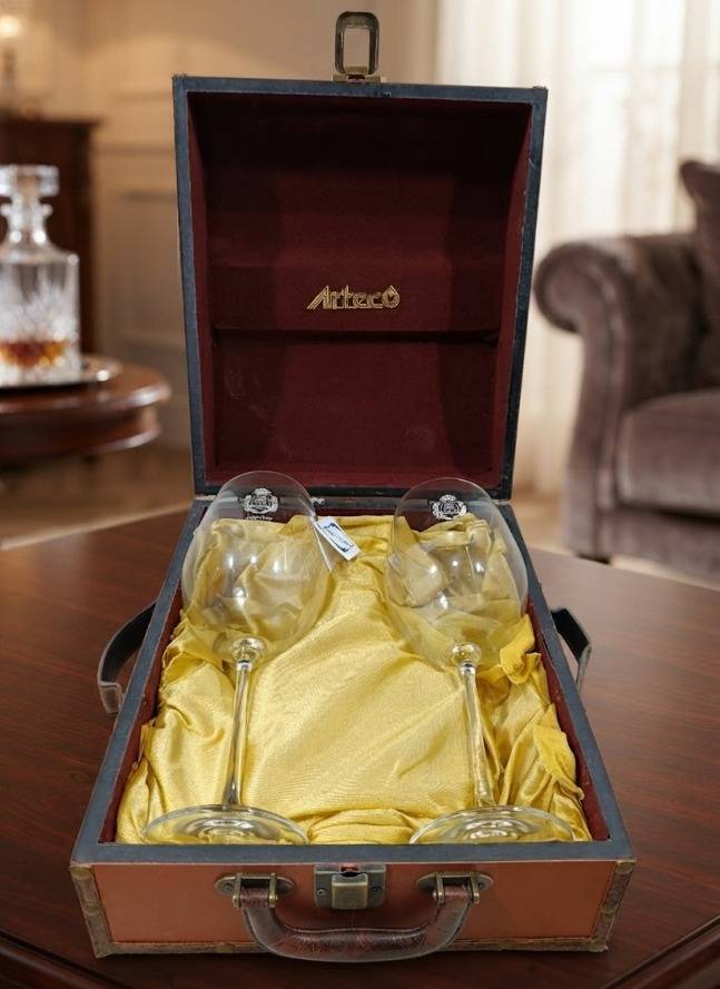 SET 2 COPAS DE VINO PREMIUM CON ESTUCHE